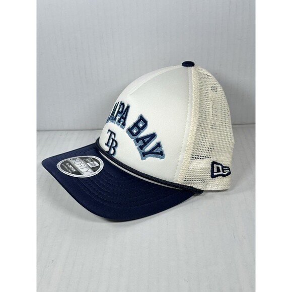 Tampa Bay Rays New Era M-Crown 9FORTY A-Frame Trucker Snapback Hat Cap NEW - Picture 2 of 5